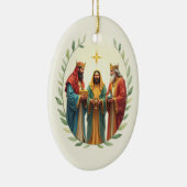 Epiphany Three Wise Men Kings God's Peace Blessing Keramik Ornament (Rechts)