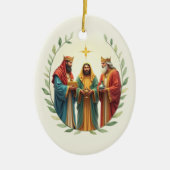 Epiphany Three Wise Men Kings God's Peace Blessing Keramik Ornament (Vorne)