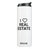 Epique I Heart Real Anwesen Coffee Tumbler Thermosbecher (Nach links gedreht)