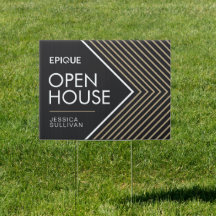 Epique Open House Signs w/Stake