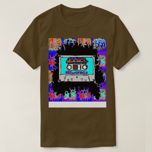 episch blaue Kassettengraffiti T-Shirt (Design vorne)