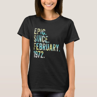 Episch seit Februar 1972 50. Geburtstag Fünfzig Vi T-Shirt