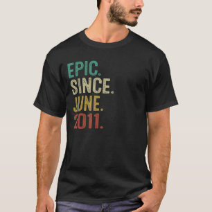 Episch seit Juni 2011 Vintage 11. Geburtstag 11 Ja T-Shirt