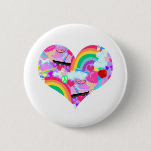 Epische Achtziger Explosion Herz Button