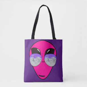 Epische Alien-Kopf-Cartoon-Sonnenbrille Tasche