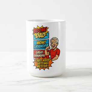 Epische benutzerdefinierte Dad→Opa→Urgroßvater-Com Kaffeetasse