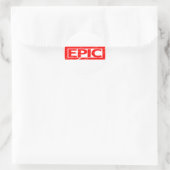 Epische Briefmarke Runder Aufkleber (Tasche)