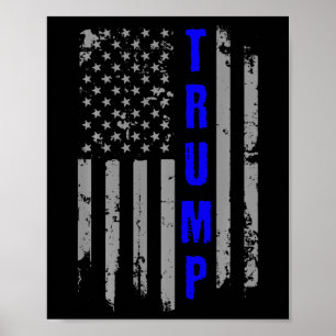 Epische Donald Trump Vintage USA Vintage Flagge Ls Poster