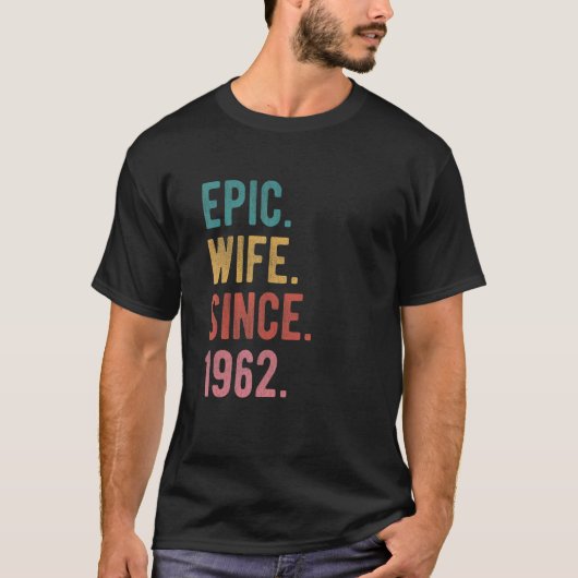 Epische Ehefrau seit 1962 60. T-Shirt (Vorderseite)