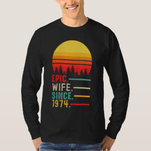 Epische Ehefrau seit 1974, glücklicher Jahrestag T-Shirt