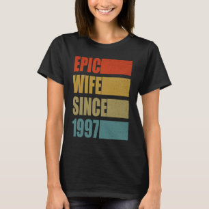 Epische Ehefrau seit 1997 Vintage 24. Hochzeitstag T-Shirt
