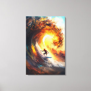 Epische extreme Wellen-Surfing-Kunst - Dynamische Leinwanddruck