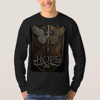 Epische Fantasy-Hoffnungswappen Vintage-Steampunk T-Shirt