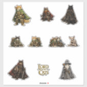 Epische Fantasy-Quest-Katzen Aufkleber (Blatt)