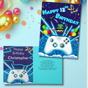 Epische Gamer Frohe 12. Geburtstagskarte Kritische Karte