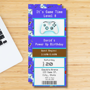 Epische Gamer-Glückwunschkarte zum 8. Geburtstag Einladung