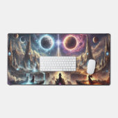 Epische Himmelsbattlefield-Illustration rund um di Schreibtischunterlage (Tastatur & Maus)