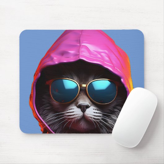 Epische Katze mit Sonnenbrille Maus Pad Mousepad (Mit Mouse)