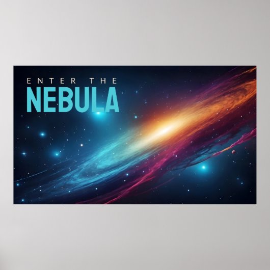 Epische Kosmische Supernova Neon Raum Kunst Poster (Vorne)