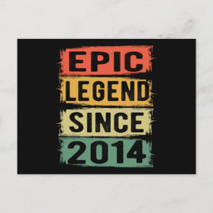 Epische Legende seit 2014 Vintage 2014 Geburtstags Postkarte