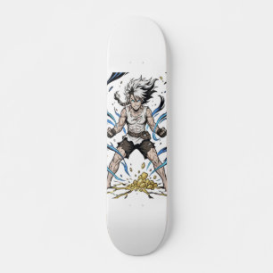 Epische Manga-Krieger-Kraft-Erweckungs-Illustratio Skateboard