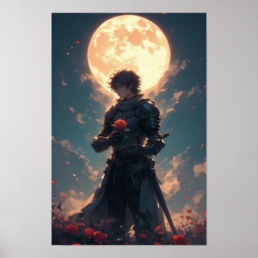 Epische Mondlicht-Ritter-Kunst Poster (Vorne)