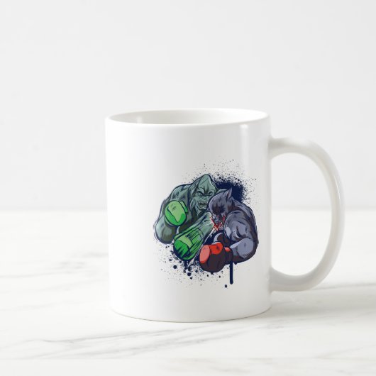 Epische Monster Boxen Titel Kaffeetasse (Rechts)