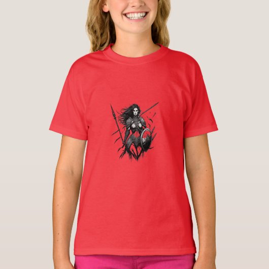 Epische Mythische Krieger T-Shirt (Vorderseite)