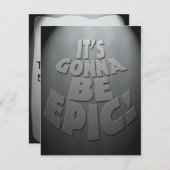 Epische Party Einladung (Vorne/Hinten)