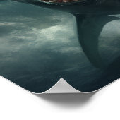 Epische Schlacht: Megalodon vs. T-Rex - schwindele Poster (Ecke)