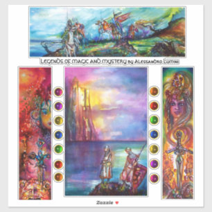 Epische Schwerter, Excalibur, Durendal, mittelalte Aufkleber