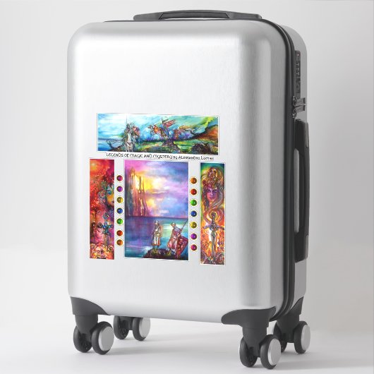 Epische Schwerter, Excalibur, Durendal, mittelalte Aufkleber (Koffer)