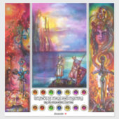 Epische Schwerter, Excalibur, Durendal, mittelalte Aufkleber (Blatt)