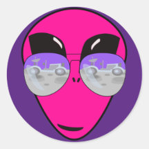 Epische Shades Alien Kopf Mond Tourist Spaß