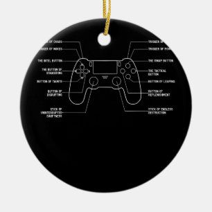 Epische Videospiel-Controller-Einstellungen Lustig Keramik Ornament