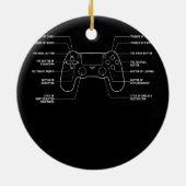 Epische Videospiel-Controller-Einstellungen Lustig Keramik Ornament (Hinten)