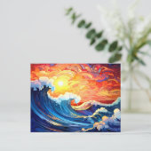 Epische Waves 4 Postkarte (Stehend Vorderseite)
