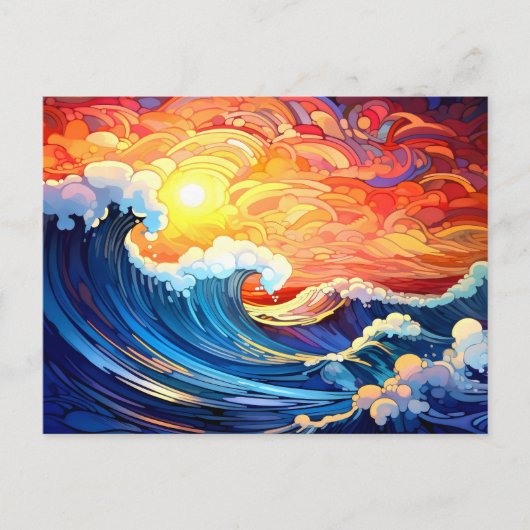 Epische Waves 4 Postkarte (Vorderseite)