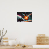 epische Weltraumszene Poster (Küche)