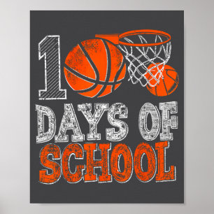 Epischer 100-Bälle-Tage-Basketballtag 100. Spieler Poster