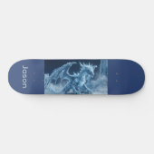 Epischer 3D-Blau-Eis-Drache Skateboard (Horizontal)