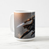 Epischer Action Krieger Kaffeetasse (Vorderseite Links)