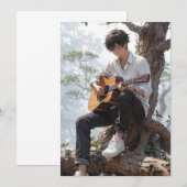 Epischer Anime-Gitarist Geburtstagseinladung - Cus Einladung (Vorne/Hinten)