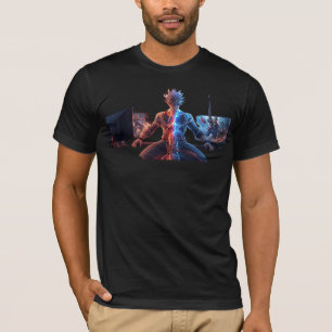 Epischer Anime-Krieger - Elektrisches Feuer Blitzk T-Shirt