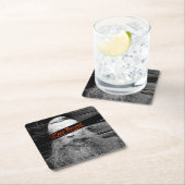 Epischer Bart Rechteckiger Pappuntersetzer (Vor Ort)