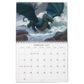 Epischer Drachen-Kunst-Fantasy-Kalender Kalender (Feb 2027)