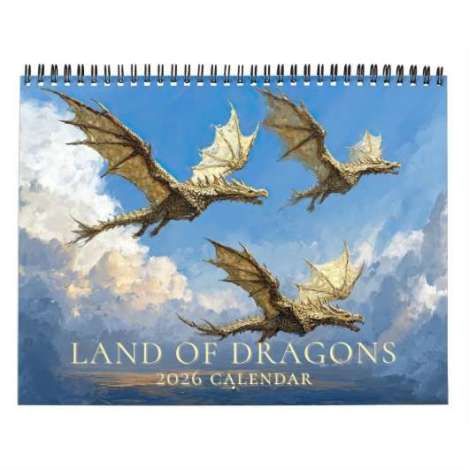 Epischer Drachen-Kunst-Fantasy-Kalender Kalender (Titelbild)