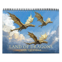 Epischer Drachen-Kunst-Fantasy-Kalender