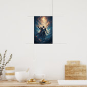 Epischer Fantasy-Ritterposter Poster (Küche)