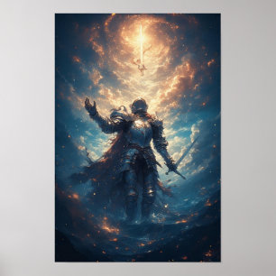 Epischer Fantasy-Ritterposter Poster